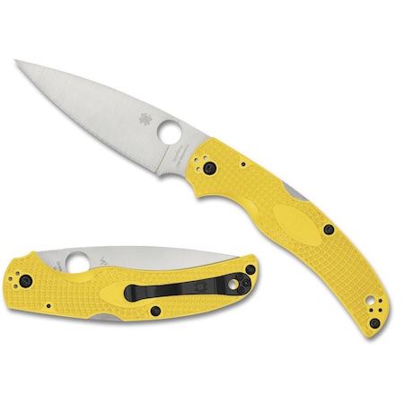 Spyderco 2024 Spyderco Reveal 14, Native Chief Salt Yellow Lightweight Cpm Magnacut, Plain Edge SPY-C244PYL